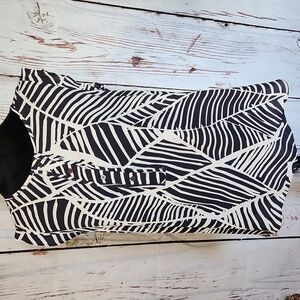 Loft Sleeveless Top Dark Navy White M